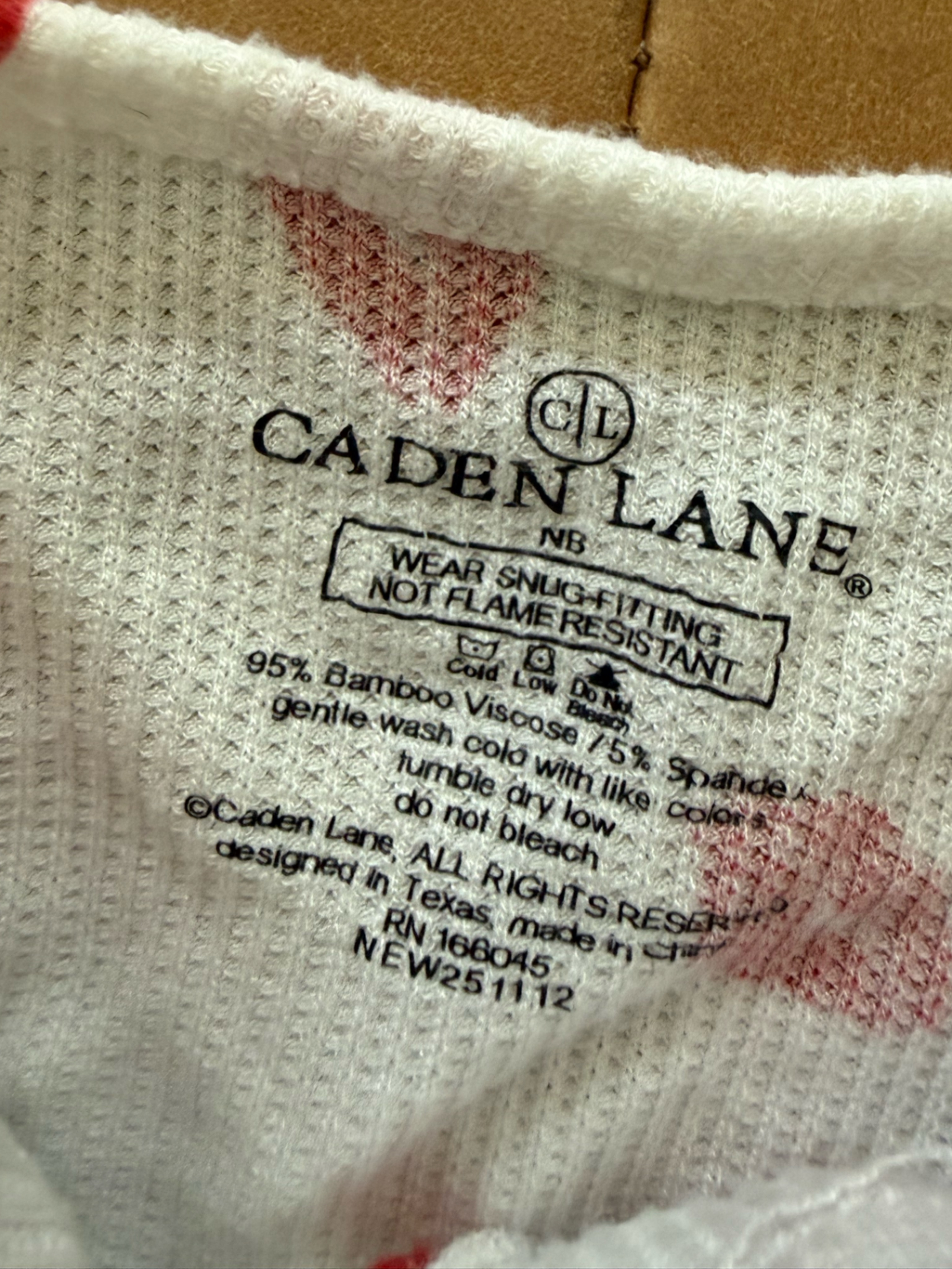 Caden Lane Viscose Bamboo Newborn Footie And Bow — image 3 of 3